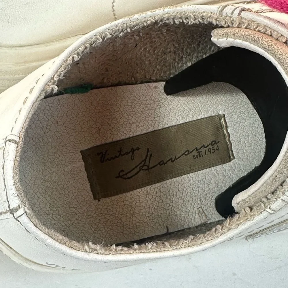 VINTAGE HAVANA Letty Sneakers Shoes White Silver Hot Pink Women's 7
